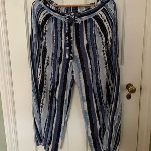 Tie waist breezy pants